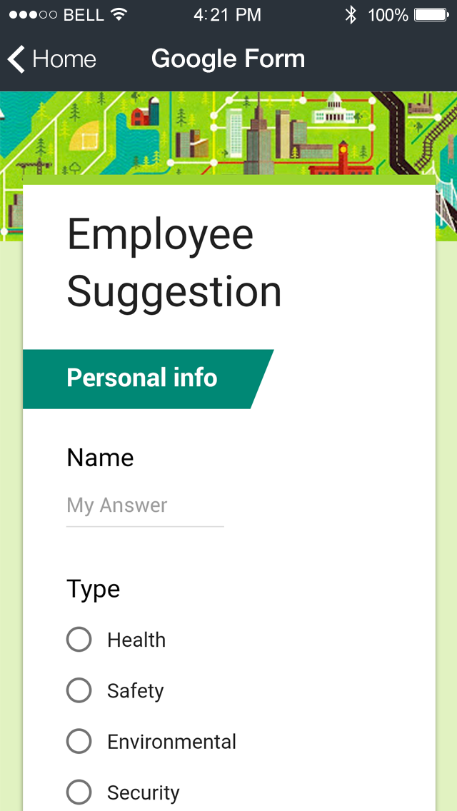 Google Forms App Features
