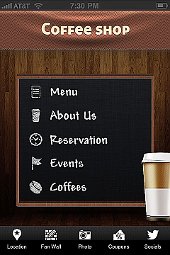 Coffee Shop App Templates
